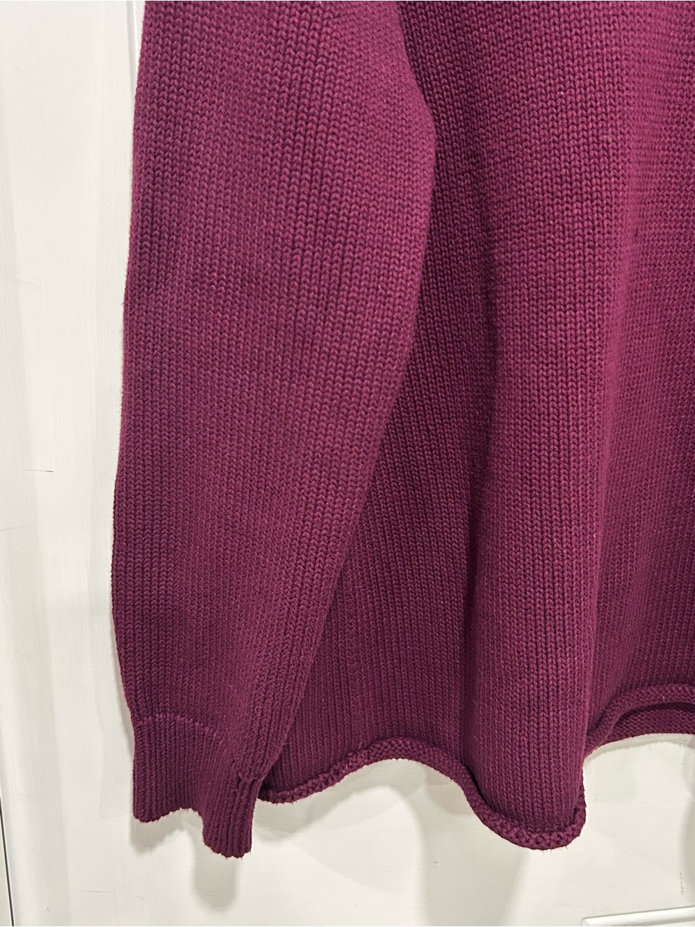 J.Crew Mens Heritage Cotton Rollneck Sweater XL Maroon Burgundy BJ511 FA23 - Picture 2 of 12